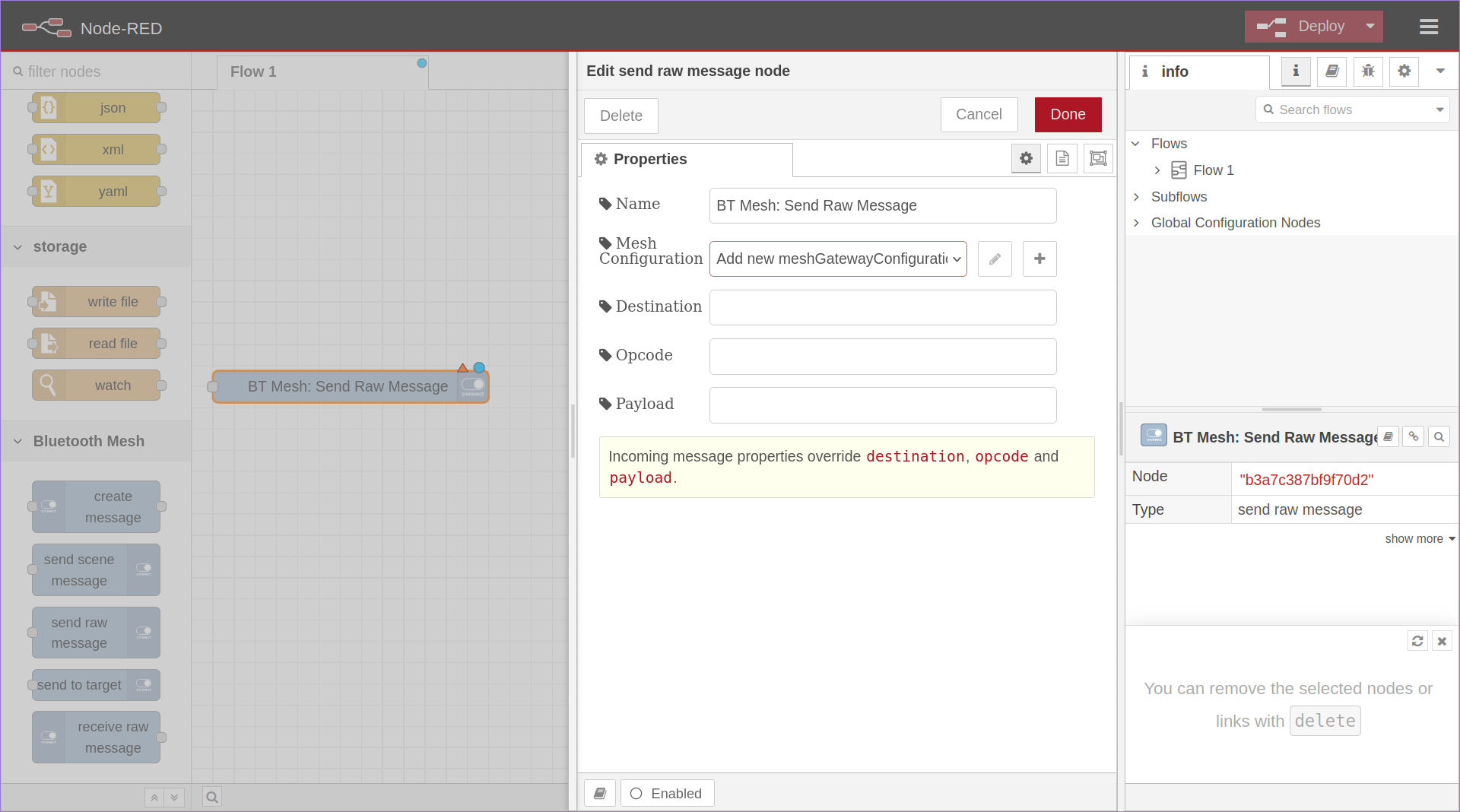 Create Message Node